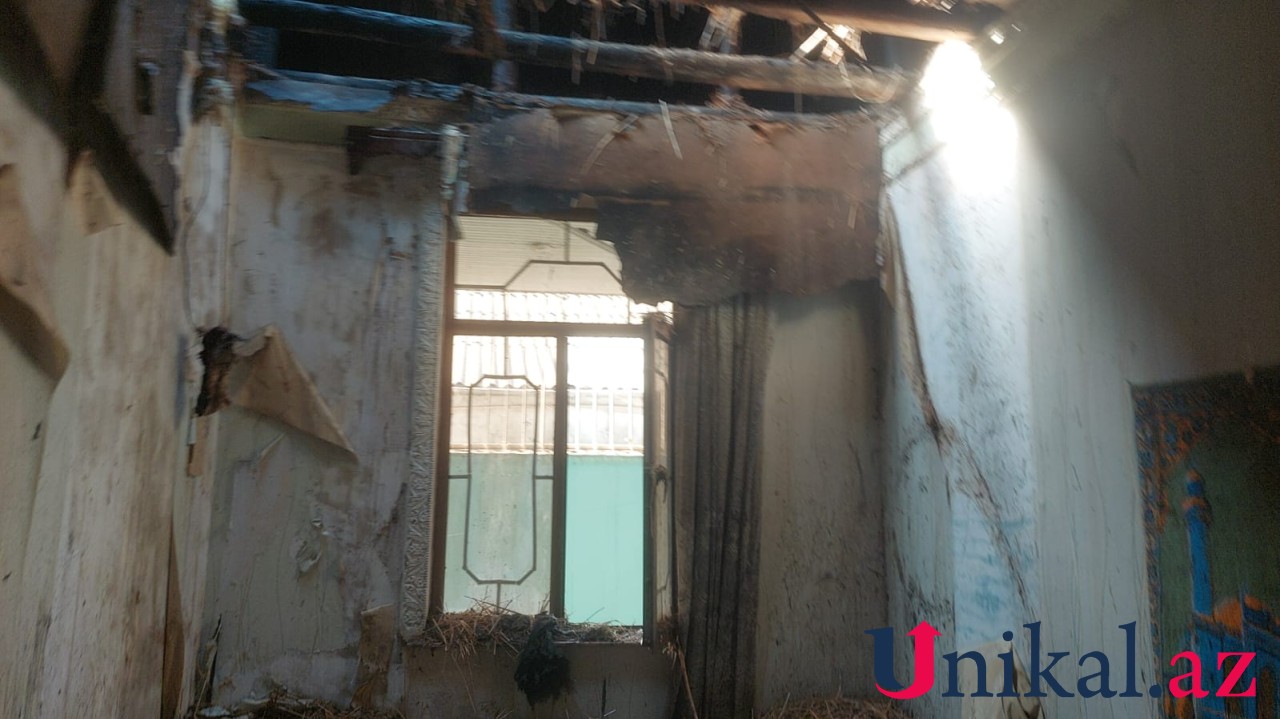 Gəncədə ev yandı - Ər və arvad tüstüdən zəhərləndi (FOTOLAR)